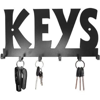 Ruwa Stylish Wall Key Holder Metal - Model Black Keys