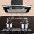 Ruwa 60cm 1200m3/hr Auto Clean Curved Glass Kitchen Chimney with Motion Sensor and Touch Control with Installation Kit.