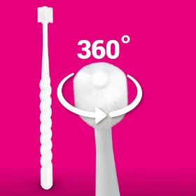 Smart Angel Japan, 360 Degree Kids Toothbrush- For Boy Or Girl, Soft Micro Bristles Children's Dental Care, White Color
