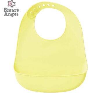 Smart Angel Japan, Silicone Apron /Adjustable Fit /Waterproof Silicone Baby Bibs for Baby Feeding With Pocket Pack of 1