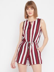 Purys Maroon Jumpsuits For Womens
