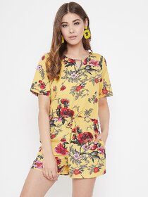 Purys Yellow Jumpsuits For Womens