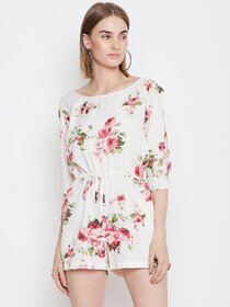 Purys White Jumpsuits For Womens
