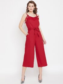 Purys Maroon Jumpsuits For Womens