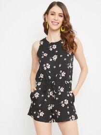 Purys Black Jumpsuits For Womens