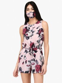 Purys Pink Jumpsuits For Womens