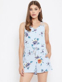 Purys Blue Jumpsuits For Womens
