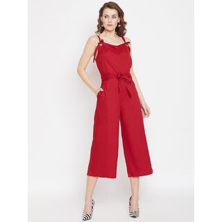 Purys Maroon Jumpsuits For Womens