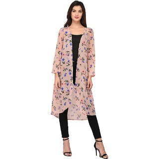 PURYS Beige Floral Shrugs for Women