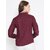 Purys Women Maroon Rayon Solid Formal Shirt