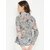 Purys Women Grey Georgette Printed Casual Shirt