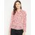 Purys Women Pink Georgette Printed Casual Shirt