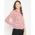 Purys Women Pink Georgette Printed Casual Shirt