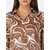 Purys Women Brown Satin Printed Casual Shirt