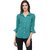 Purys Women Green Poly Cotton Solid Casual Shirt