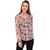 Purys Women Orange Poly Cotton Floral Casual Shirt