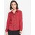 Purys Women Maroon Rayon Solid Formal Shirt