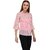 Purys Women Pink Poly Cotton Floral Casual Shirt