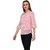 Purys Women Pink Poly Cotton Floral Casual Shirt
