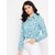 Purys Women Grey Georgette Printed Casual Shirt
