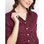 Purys Women Maroon Rayon Solid Formal Shirt