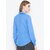 Purys Women Blue Polyester Solid Casual Shirt