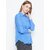 Purys Women Blue Polyester Solid Casual Shirt