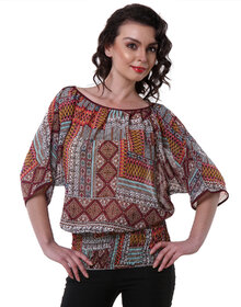 Purys Women Multicolor Printed Basic Top