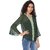 Purys Women Green Color Block Regular Top