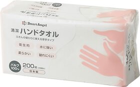 Smart Angel Japan 2 Ply Hand Towel, Tissue Box 200 Pulls Each, Prepared From 100 Pulp, 200 Tissues, Pack of 1