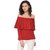 Purys Women Red Solid Layered Top