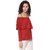 Purys Women Red Solid Layered Top