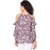Purys Women Purple Floral Regular Top
