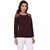 Purys Women Maroon Solid Regular Top