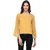 Purys Women Yellow Self Design Regular Top