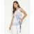 PURYS Women White Tie-Dye Wrap Top