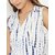 PURYS Women White Tie-Dye Wrap Top
