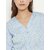 PURYS Women Blue Printed Regular Top
