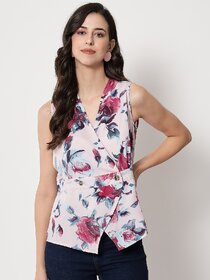 PURYS Women Multicolor Printed Regular Top