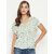 PURYS Women Green Printed Wrap Top