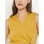 PURYS Women Yellow Solid Wrap Top