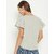 PURYS Women Grey Striped Regular Top