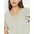 PURYS Women Grey Striped Regular Top