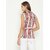 PURYS Women White Tie-Dye Wrap Top
