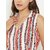 PURYS Women White Tie-Dye Wrap Top