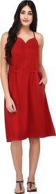 Purys Women Maroon Shift Dress