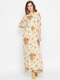 Purys Women Beige Maxi Dress