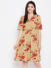 Purys Women Brown Shift Dress