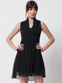 Purys Women Black Midi Dress