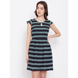 Purys Women Black Fit & Flare Dress
